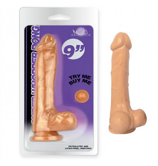 Телесный фаллоимитатор 9 Inch Super Whopper Dong - 24 см. Телесный фаллоимитатор 9 Inch Super Whopper Dong - 24 см.