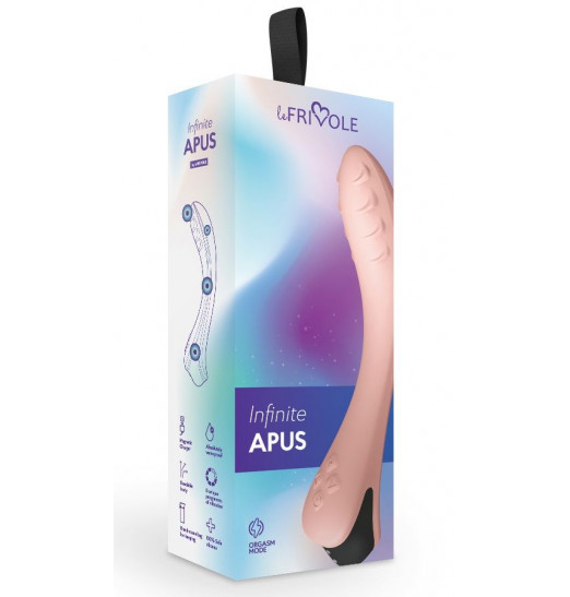 Персиковый вибратор для G-точки Apus - 19 см.