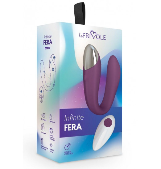 Фиолетовый вибратор для пар Fera с пультом ДУ