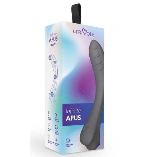 Темно-серый вибратор для G-точки Apus - 19 см.