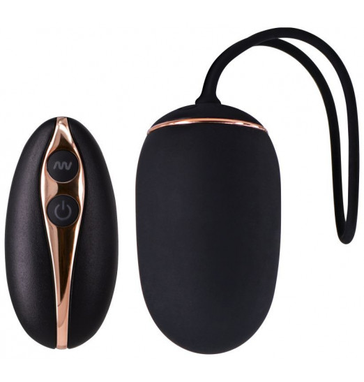 Черное виброяйцо с пультом ДУ LUXURY POWER REMOTE BULLET