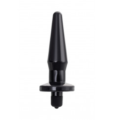 Черная анальная втулка Lacerta с вибрацией - 12,1 см.