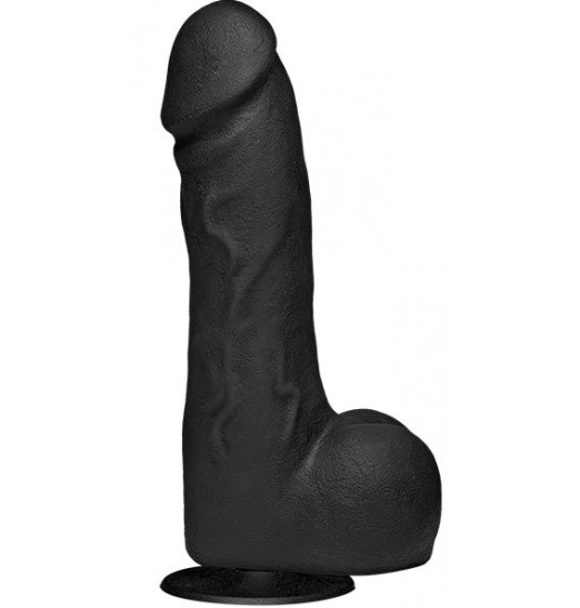 Черный фаллоимитатор The Perfect Cock With Removable Vac-U-Lock Suction Cup - 19 см.