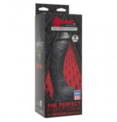 Черный фаллоимитатор-насадка The Perfect P-Spot Cock With Removable Vac-U-Lock Suction Cup - 22,9 см.