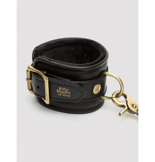 Черные наручники Bound to You Faux Leather Wrist Cuffs