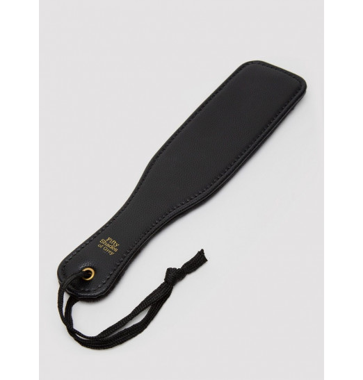 Черная шлепалка Bound to You Faux Leather Small Spanking Paddle - 25,4 см.