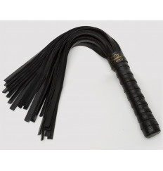 Черная кожаная плеть Bound to You Faux Leather Small Flogger - 29,2 см.