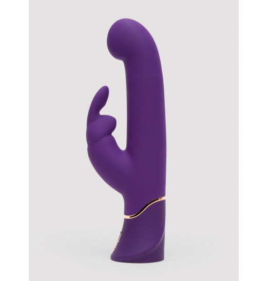 Фиолетовый вибратор Greedy Girl Power Motion Thrusting Rabbit Vibrator - 21,6 см.