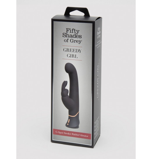 Фиолетовый вибратор-кролик Greedy Girl G-Spot Stroker Rabbit Vibrator - 24,1 см.