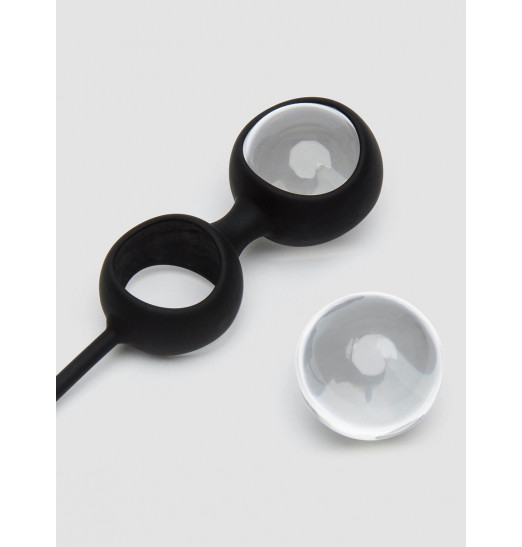 Черные вагинальные шарики Inner Goddess Glass Pleasure Balls 77g