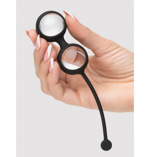 Черные вагинальные шарики Inner Goddess Glass Pleasure Balls 77g