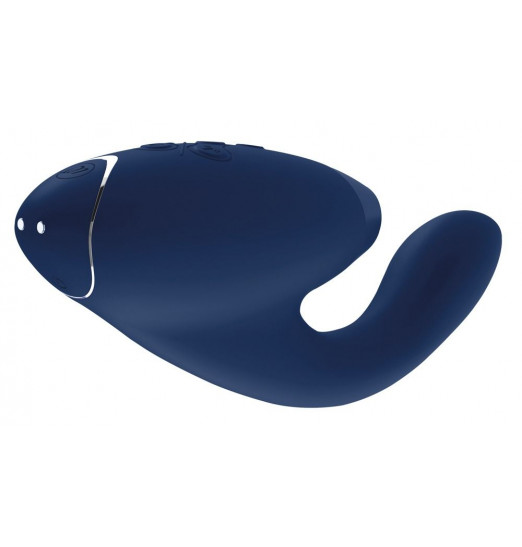 Синий стимулятор Womanizer DUO с вагинальным отростком Синий стимулятор Womanizer DUO с вагинальным отростком