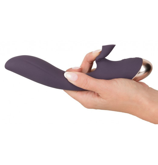 Фиолетовый вибратор-кролик Javida Sucking - 21,6 см.