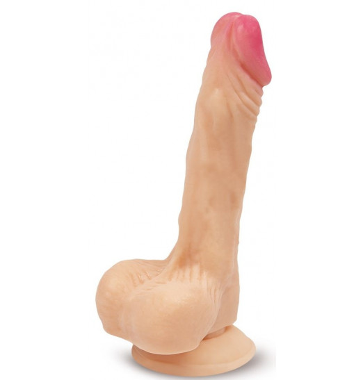 Телесный фаллоимитатор с присоской - 13 см. Телесный фаллоимитатор с присоской - 13 см.