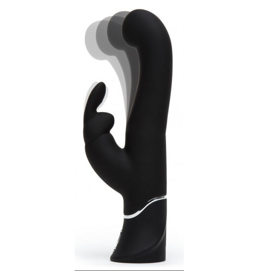 Черный вибратор-кролик G-Spot Stroking Vibrator - 24,2 см.