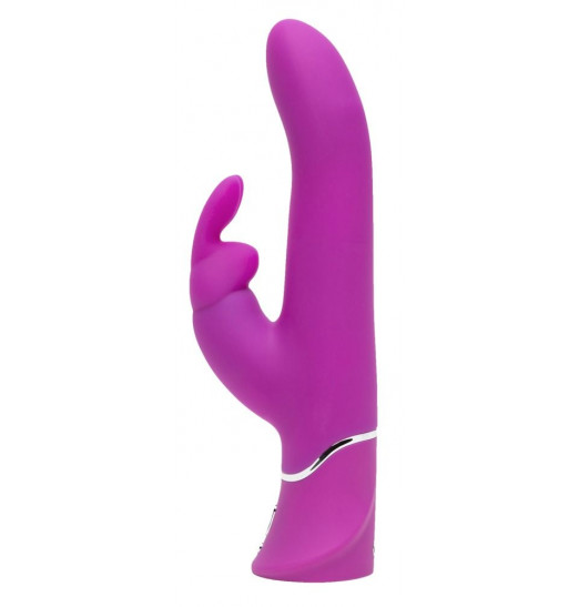 Лиловый вибратор Curve Thrusting Rechargeable Rabbit Vibrator - 24,1 см.