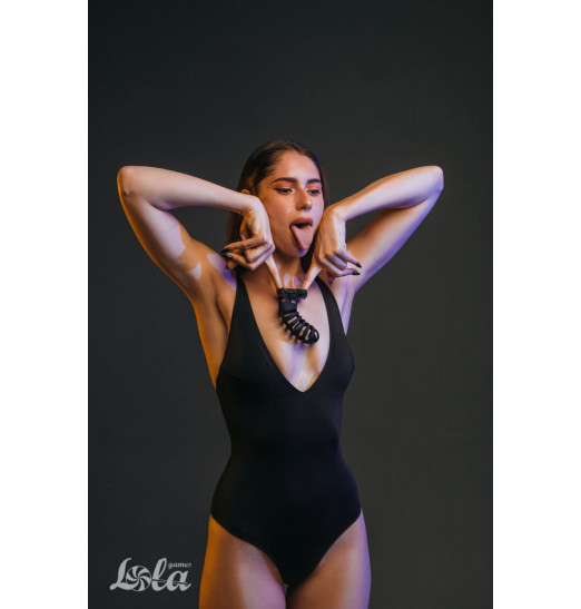 Мужской пояс верности черного цвета Romello