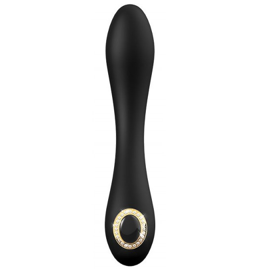 Черный вибратор для точки G NATASHA - 20 см.