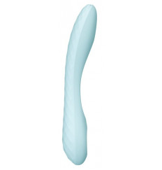 Голубой вибратор для точки G DELPHINE - 17 см.