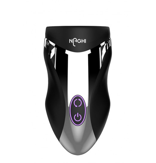 Черный вибромастурбатор NO.29 RECHARGEABLE PENIS HEAD VIBE