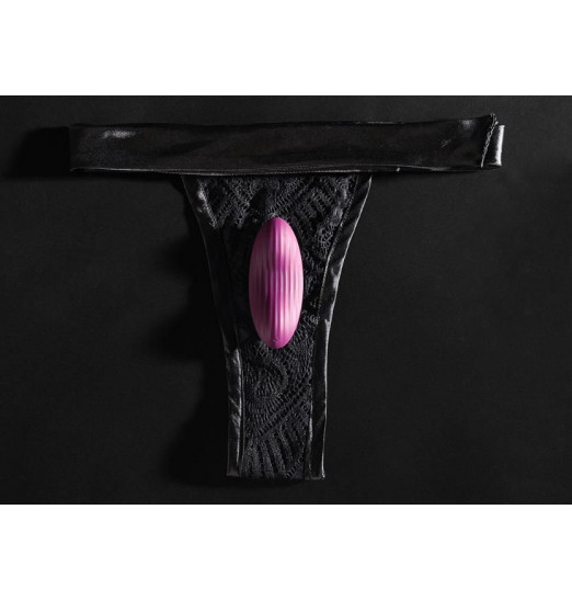 Фиолетовый клиторальный стимулятор Edeny с управлением через приложение