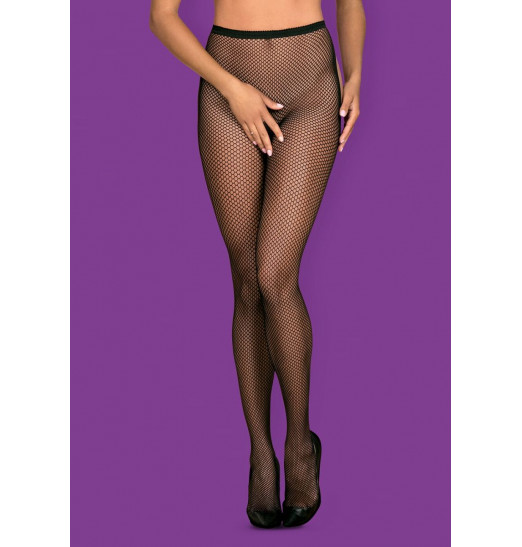 Эффектные стрип-панти в мелкую сеточку с плетением