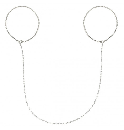 Стильные манжеты со стразами на цепочке