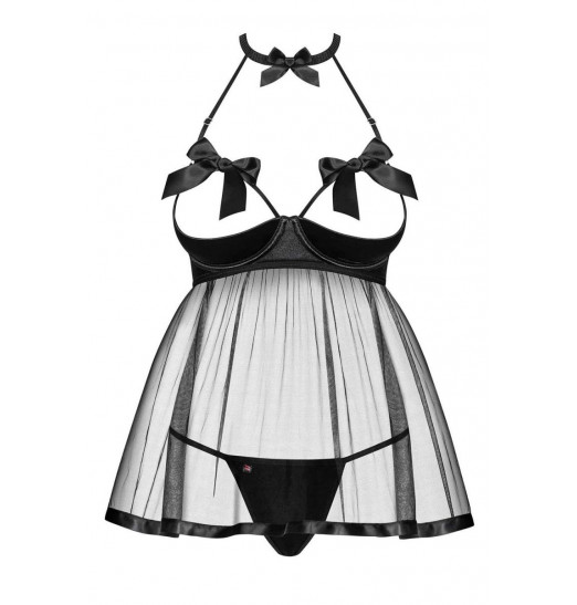 Соблазнительная полупрозрачная сорочка Delishya с бантиками