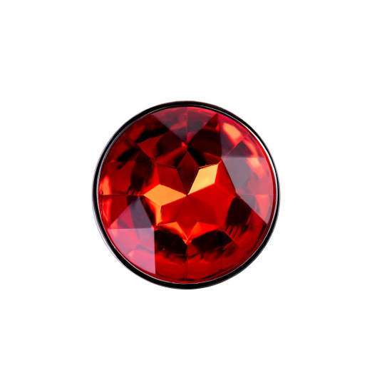 Серебристая удлиненная анальная пробка с красным кристаллом - 10 см. Серебристая удлиненная анальная пробка с красным кристаллом - 10 см.