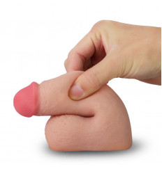 Накладной телесный фаллос - 12,6 см.