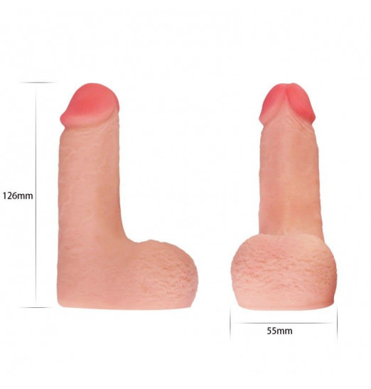 Накладной телесный фаллос - 12,6 см.