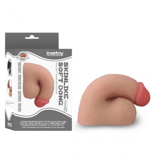 Накладной телесный фаллос - 12,6 см.