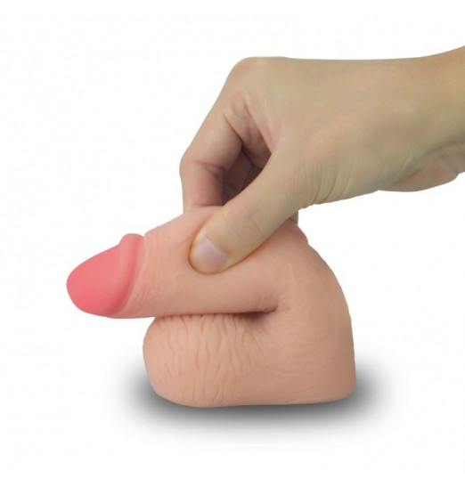 Накладной телесный фаллос - 13,9 см.