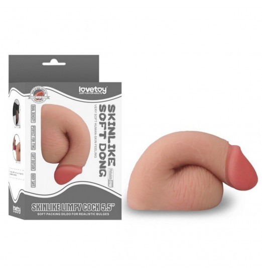 Накладной телесный фаллос - 13,9 см.