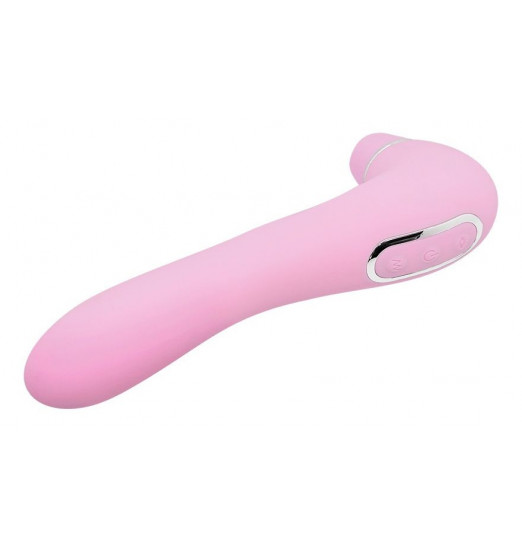 Розовый клиторальный вакуумный вибростимулятор Midnight Quiver - 18,6 см. Розовый клиторальный вакуумный вибростимулятор Midnight Quiver - 18,6 см.