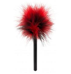 Красно-черная пуховка Mini Feather - 21 см.