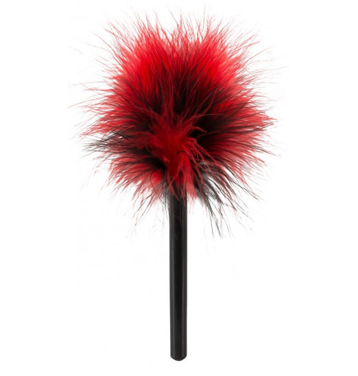 Красно-черная пуховка Mini Feather - 21 см.