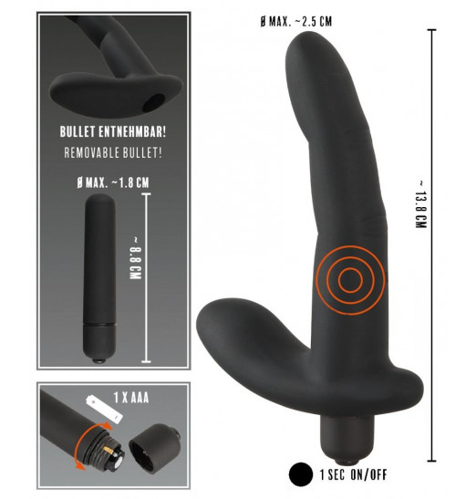 Черный вибромассажер простаты Naughty Finger Prostate Vibe - 13,8 см. Черный вибромассажер простаты Naughty Finger Prostate Vibe - 13,8 см.