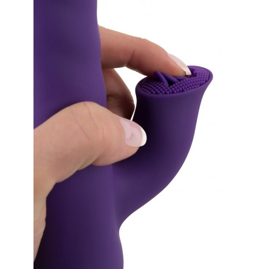 Фиолетовый вибратор-ротатор Thrusting   Rotating - 24,7 см.