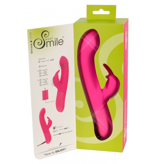 Розовый вибратор-кролик Rechargeable G-Spot Vibe - 23,5 см.