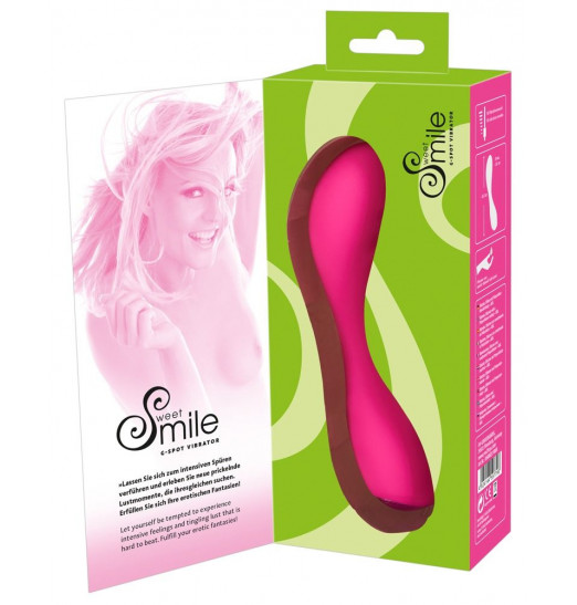 Розовый силиконовый вибратор G-Punkt-Vibrator - 16,7 см.