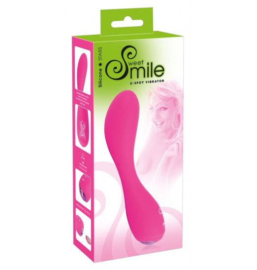 Розовый силиконовый вибратор G-Punkt-Vibrator - 16,7 см.