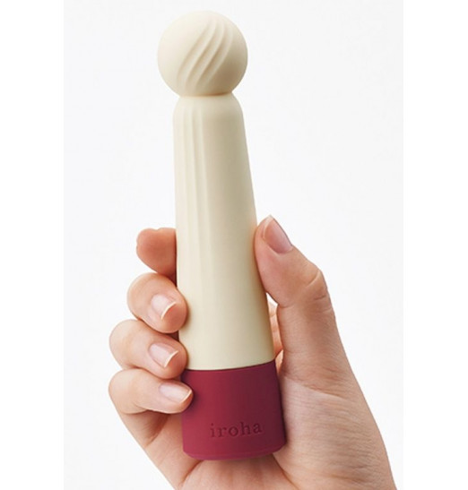 Бежевый вибратор с шаровидной мягкой головкой IROHA Rin Akane - 14,8 см. Бежевый вибратор с шаровидной мягкой головкой IROHA Rin Akane - 14,8 см.
