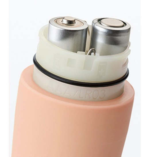 Персиковый рифленый мини-вибратор IROHA ZEN HANACHA - 12,7 см.