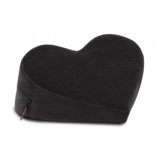 Черная вельветовая подушка для любви Liberator Retail Heart Wedge