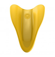 Желтый унисекс вибратор на палец High Fly