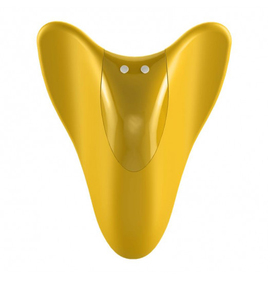 Желтый унисекс вибратор на палец High Fly