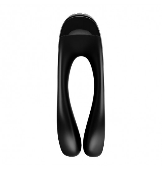 Черный универсальный унисекс вибростимулятор Candy Cane