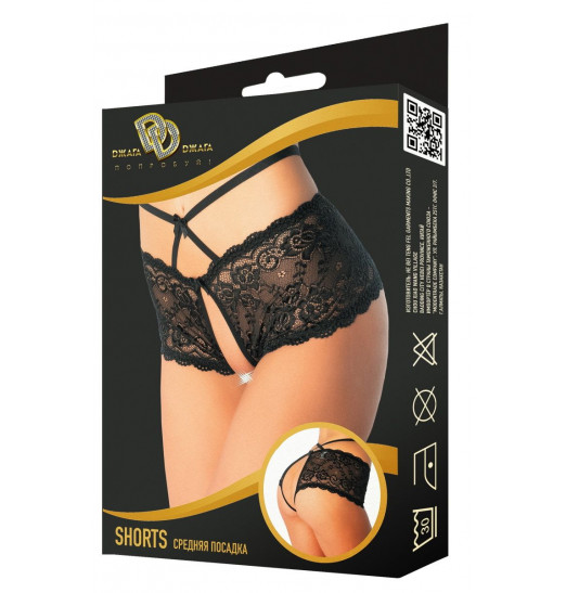 Пикантные контактные кружевные трусики-шортики