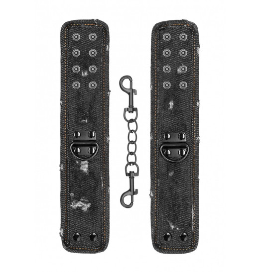 Черные джинсовые наручники Roughend Denim Style
